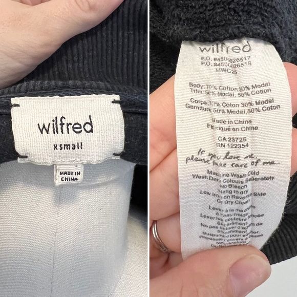 Aritzia Wilfred Diderot Cardigan Sweater Cocoon Sweater Black - Picture 16 of 16